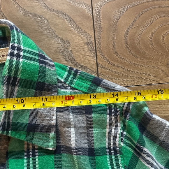 Hollister Green Plaid Flannel Icon Men’s Small Button Down Shirt Cotton - Picture 7 of 10